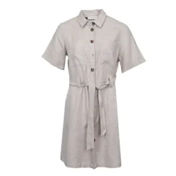 Robe chemise beige rila lin Femme LA PETITE ETOILE