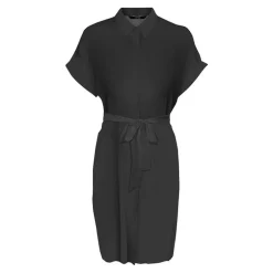 Robe chemise courte ceinturée noir Femme VERO MODA