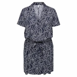 Robe chemise manches courtes cordon boutons Femme ONLY CARMAKOMA