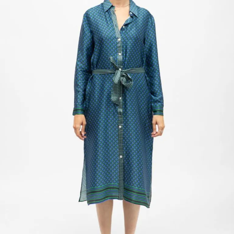 Robe chemise mi longue romy imprimé graphique Femme LA PETITE ETOILE