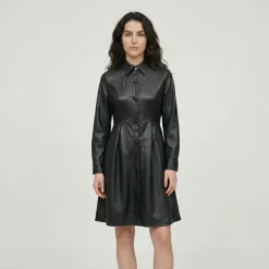 Robe chemise similicuir halite avec boutons à clips Femme LES TROPEZIENNES PAR M.BELARBI