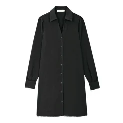 Robe chemise tixane noire Femme LA PETITE ETOILE