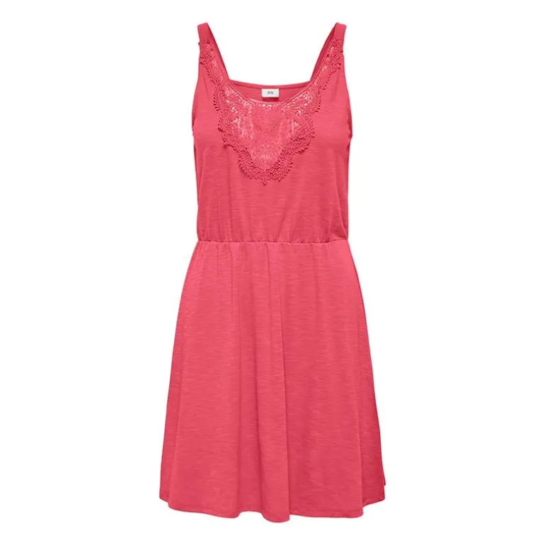 Robe cintrée à la taille avec décolleté à dentelle Femme JDY