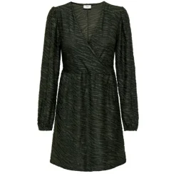 Robe col cache coeur kaki zebré Femme JDY