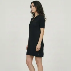 Robe col polo maille fine col zippé doré meandre Femme LES TROPEZIENNES PAR M.BELARBI