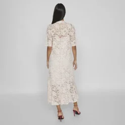 Robe col v longue Nalina 3/4 Rosewater Femme VILA