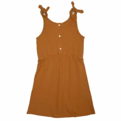 Robe courte à bretelles nouées en coton effet côtelé 8-16 ans Enfant DEELUXE 74