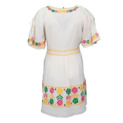 Robe courte avec broderie fleurie colorée clemence Femme ANTIK BATIK