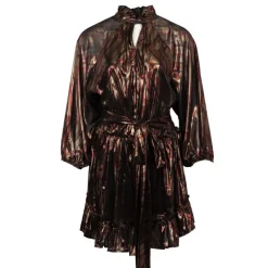 Robe courte brillante madisson lurex à nouer Femme HOLLY AND JOEY