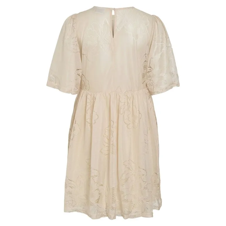 Robe courte dentelle kayle manches 3/4 black Femme VILA