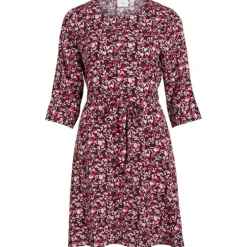 Robe courte manches 3/4 imprimée floral Femme VILA