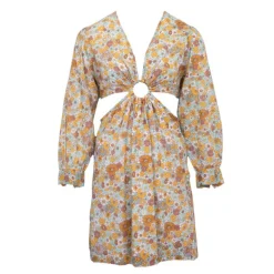 Robe courte marty décolletée fleuri à nouer Femme ANTIK BATIK
