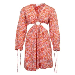 Robe courte marty décolletée fleuri à nouer Femme ANTIK BATIK