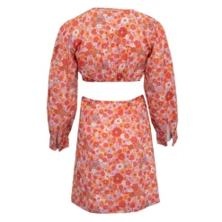 Robe courte marty décolletée fleuri à nouer Femme ANTIK BATIK