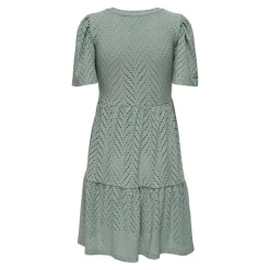 Robe courtes manches courtes trapèze ajouré uni Femme JDY