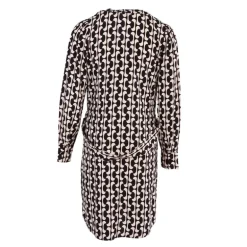 Robe dalana imprimée graphique noir et blanc Femme DEELUXE 74