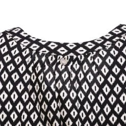 Robe dayia imprimé graphique noir et blanc Femme DEELUXE 74