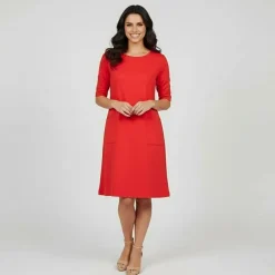 Robe droite unie courte col rond Femme IMPERIAL