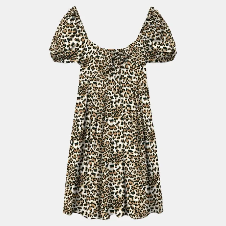 Robe easy joy manches bouffantes imprimé léopard Femme VERO MODA