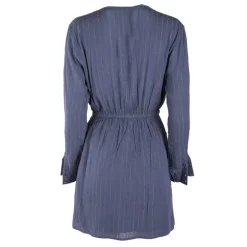 Robe juana manches longues ajustée avec liseré doré Femme LA PETITE ETOILE
