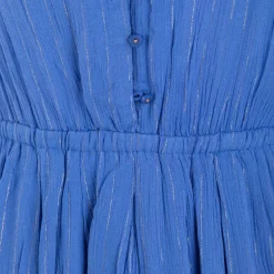 Robe juana manches longues ajustée avec liseré doré Femme LA PETITE ETOILE