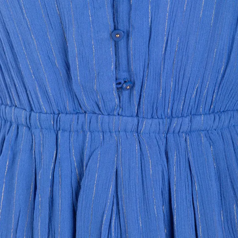 Robe juana manches longues ajustée avec liseré doré Femme LA PETITE ETOILE