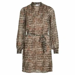 Robe légère imprimée marron Femme VILA