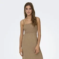 Robe longue à bretelles froncée poitrine Femme JDY