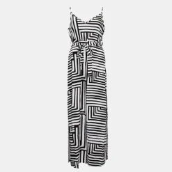Robe longue à motif graphique joy col V droite Femme VERO MODA