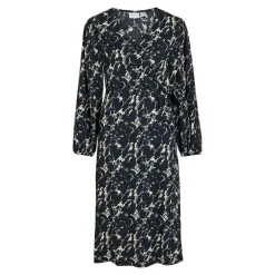 Robe longue cache coeur bleu imprimée Femme VILA