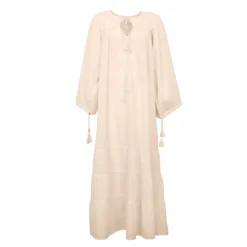 Robe longue caftan hita col V Femme ANTIK BATIK