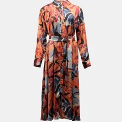 Robe longue chemise à motif avec ceinture Femme IMPERIAL