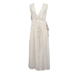 Robe longue coton portefeuille liseré brillant Femme ANTIK BATIK