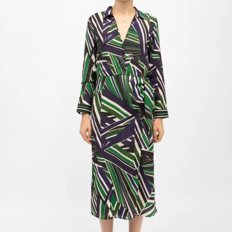 Robe longue effet portefeuille col V rheda manches longues Femme LA PETITE ETOILE