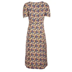 Robe longue imprimée fleurs à boutons Femme DEELUXE 74