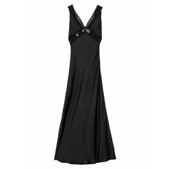 Robe longue sans manches delaney noire Femme LA PETITE ETOILE
