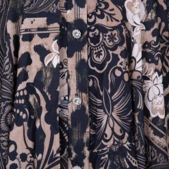 Robe lya manches longues imprimé léopard et fleurs Femme HOLLY AND JOEY