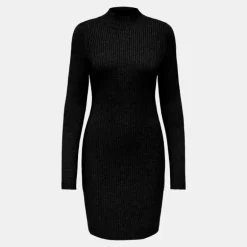 Robe maille ajustée Kattie col montant manches longues Femme ONLY