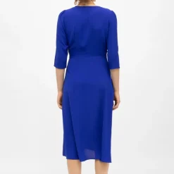 Robe manches 3/4 col v roxane bleu vibrant Femme LA PETITE ETOILE