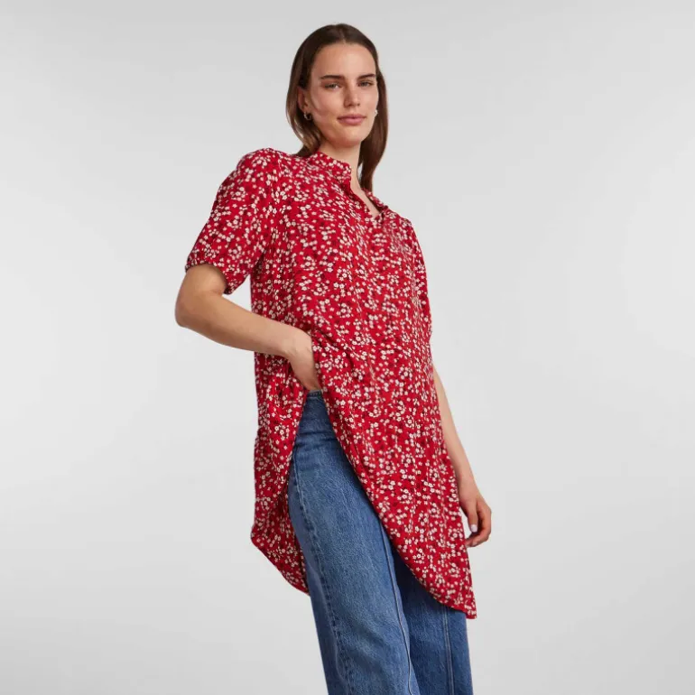 Robe manches courtes imprimé viscose lenzing ecovero Femme PIECES