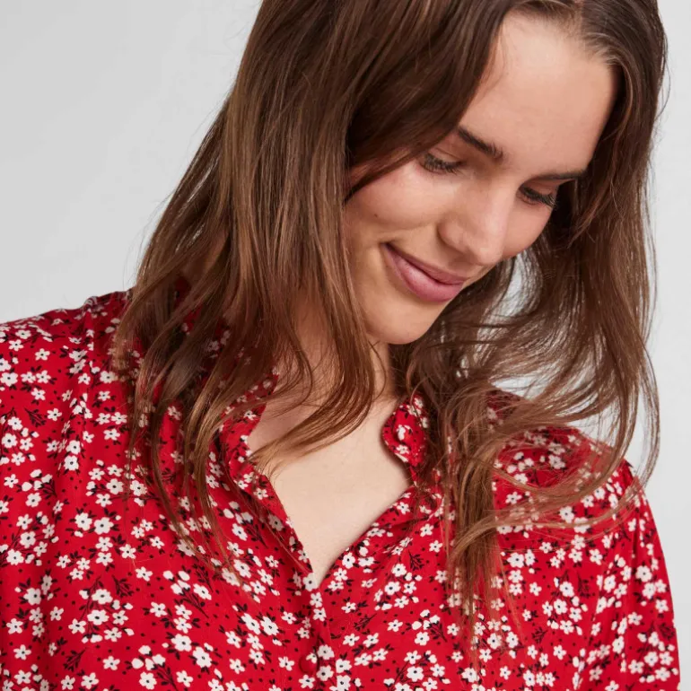 Robe manches courtes imprimé viscose lenzing ecovero Femme PIECES