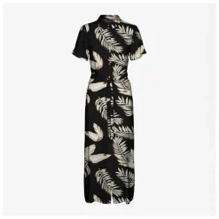 Robe maxi à feuilles fermeture ceinture à manches courtes Femme VERO MODA