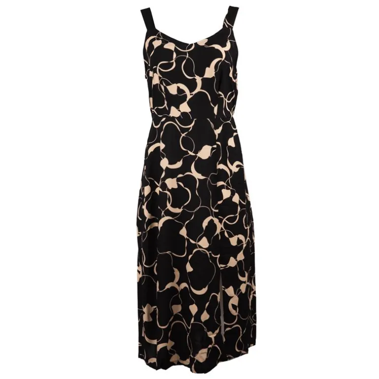 Robe mi longue à bretelles imprimé avec fente Femme VERO MODA