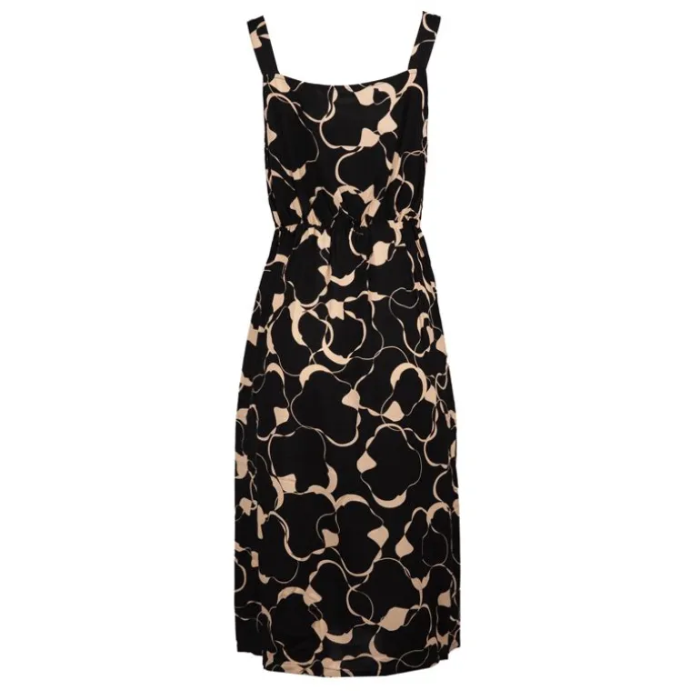 Robe mi longue à bretelles imprimé avec fente Femme VERO MODA