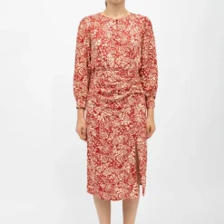 Robe mi longue motif cachemire rokia avec fente Femme LA PETITE ETOILE
