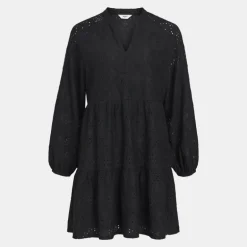 Robe midi Gia oversize col V broderie anglaise Femme OBJECT