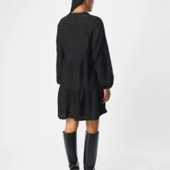 Robe midi Gia oversize col V broderie anglaise Femme OBJECT