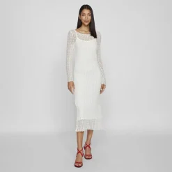 Robe midi Selina snow white Femme VILA