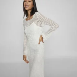 Robe midi Selina snow white Femme VILA