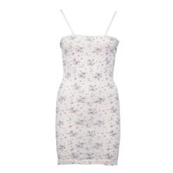 Robe nuisette en coton bretelles délicates avec fleurs Femme BILL TORNADE